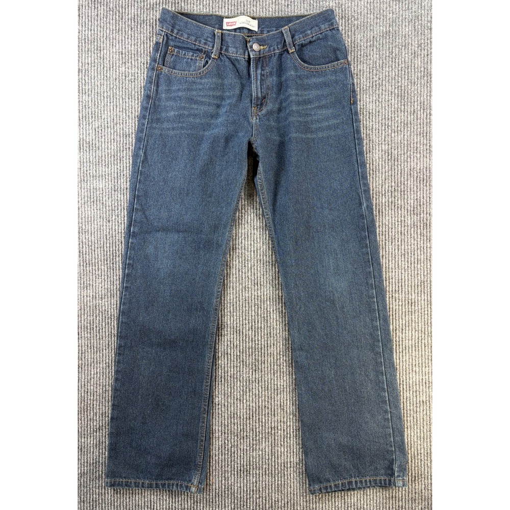 Levis Mens 514 Slim Straight Denim Jeans 30x30 Zip Whiskered Y2K Indie Skater